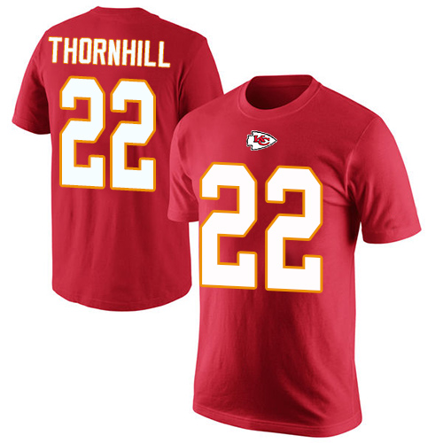Men Kansas City Chiefs #22 Thornhill Juan Red Rush Pride Name and Number T-Shirt